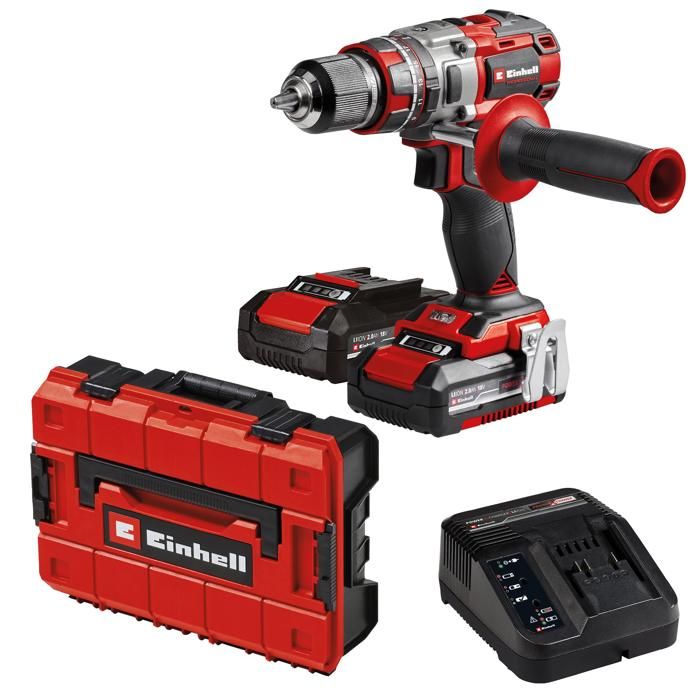 Einhell Professional Perceuse Visseuse à percussion sans fil TP-CD 18/80 Li-i BL PXC (18V) Livré avec 2 Batteries et Chargeur