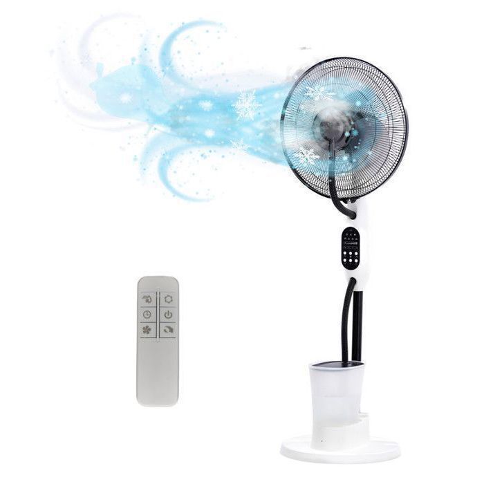 OFRESH Ventilateur brumisateur sur pied - Silencieux - Rafraichit efficacement le pièce - Silencieux - O'fresh