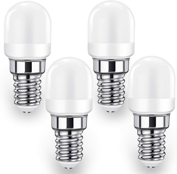 Lampe E14 LED Ampoule pour Réfrigérateur 2W SES Lampe (équivalent 20W-25W) 140LM Blanc Froid-6000K Lot de 4