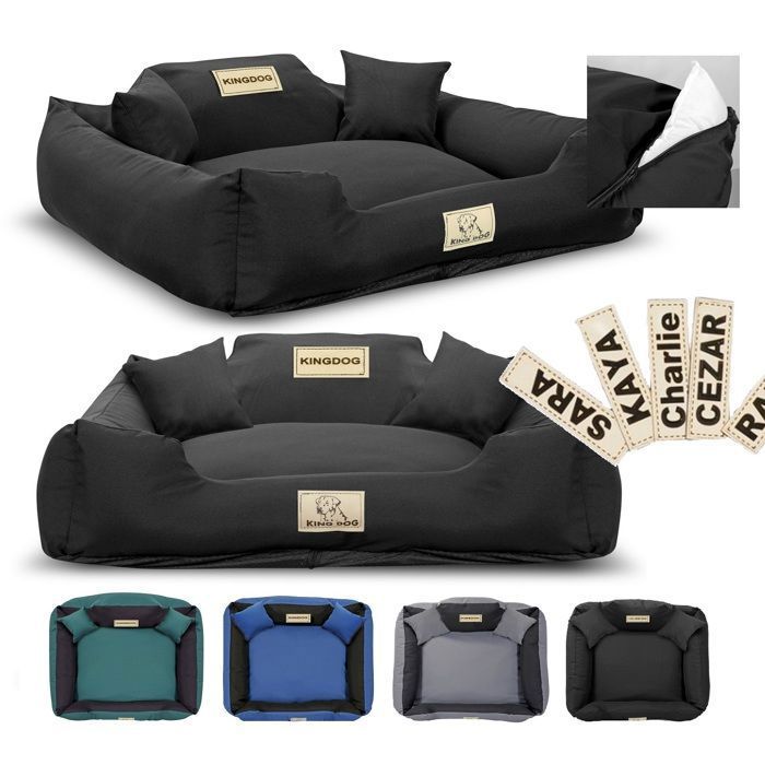 Meilleurs prix pour Panier pour chien KINGDOG MM43 75x65 cm personnalisé amovible antidérapant noir