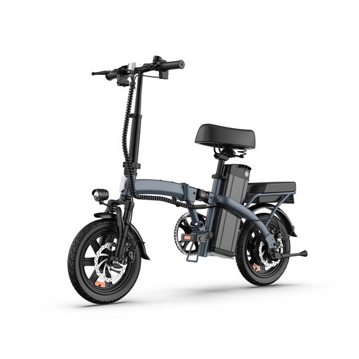 URLIFE F1L - Vélo électrique pliable 14“ - Moteur 350W Batterie Amovible 48V 7.5Ah - Autonomie 50km - Freins à disque Bleu
