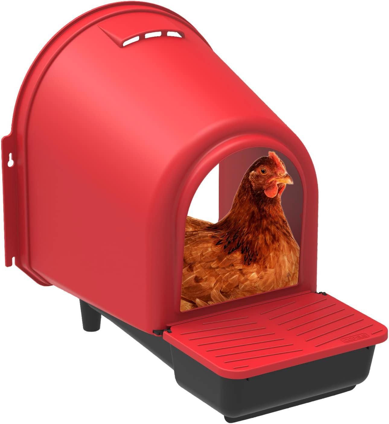 Horizont Niche De Ponte Avec Plateau à Œufs Pour Poules - Jusqu'à 6 Poules, Pondoir Plastique Facile à Nettoyer