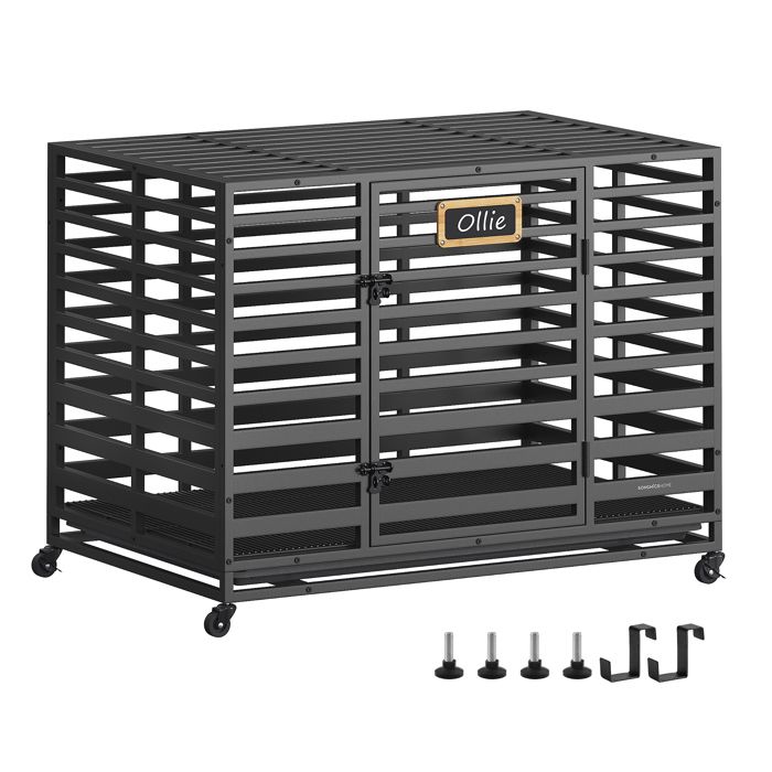 Comparer les prix de Cage pour Chien XL - Feandrea - Robuste - Extensible - Noir - 107x70x825 cm