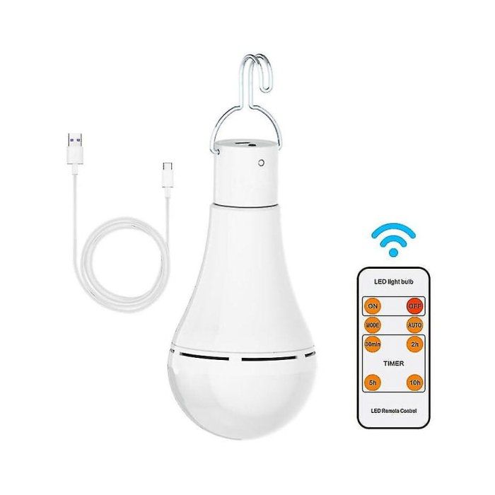 Ampoule rechargeable USB avec télécommande 7W