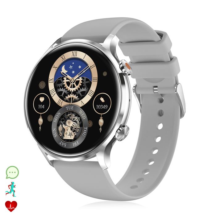 DAM Smartwatch QS40 avec appels Bluetooth notifications push. Multiples modes sportifs moniteurs de santé. 44x105x37 Cm.