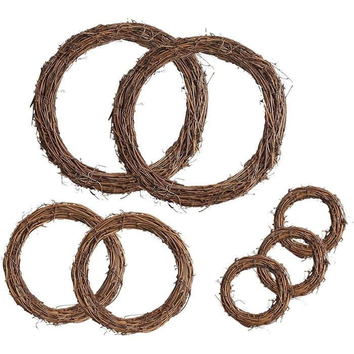 Lot De 3 Couronnes Cœur En Osier à Suspendre - Décoration Murale Romantique Pour Porte, Mariage Ou Maison