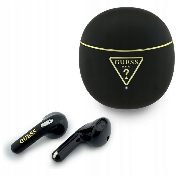 Casque - ecouteurs Guess Ãcouteurs sans fil Gold Line Triangle noirs