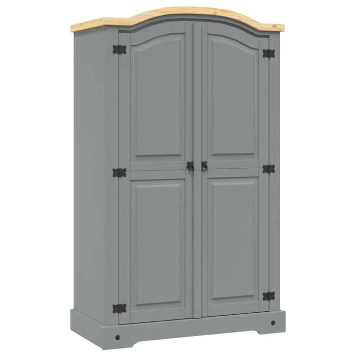 Armoire de rangement Gris - Garde-robe - avec 2 portes Gamme Corona pin mexicain Gris 101x52x170 cm A15460