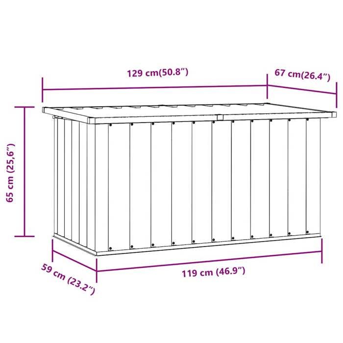 Coffre de rangement de jardin Moderne - NGM - Coffre dextérieur - Charge 100kg - Vert 129x67x65cm B368945311