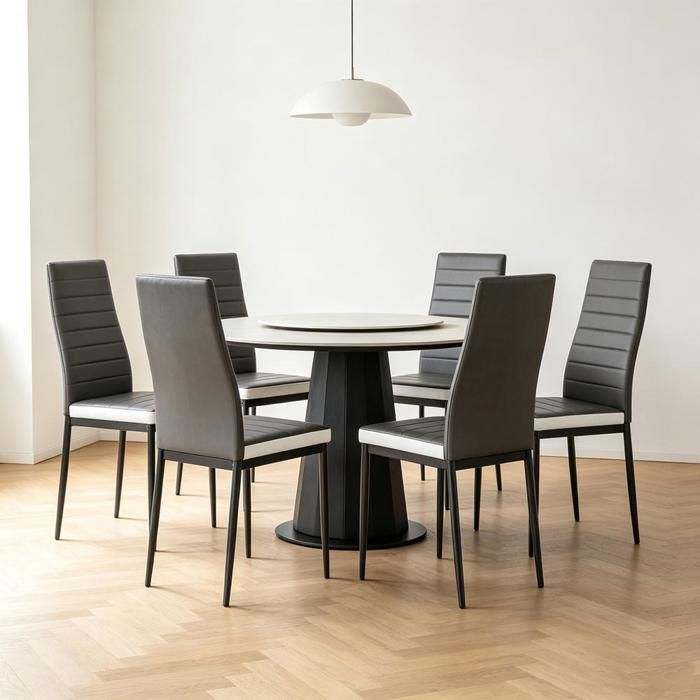 SUPFINE 6pcs Chaises de Salle à Manger Scandinave Chaises de Salon pour Bureau Cuisine Bar Réunion Hôtel Capacité de 120 kg