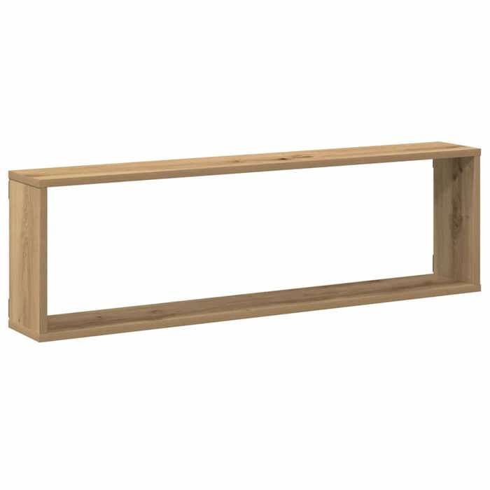 MEUBLE DE SEJOUR Brun - MODE étagères cube murales - 2 pcs - chêne artisanal bois ingénierie Nettoyer facile_09_4961