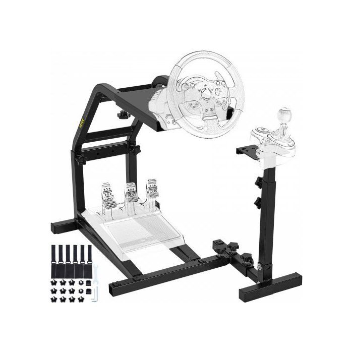 Support de Volant de Course Réglable pour Logitech G27 G25 G29 Support Simulateur de Course en Acier Inoxydable Cadre de Volant