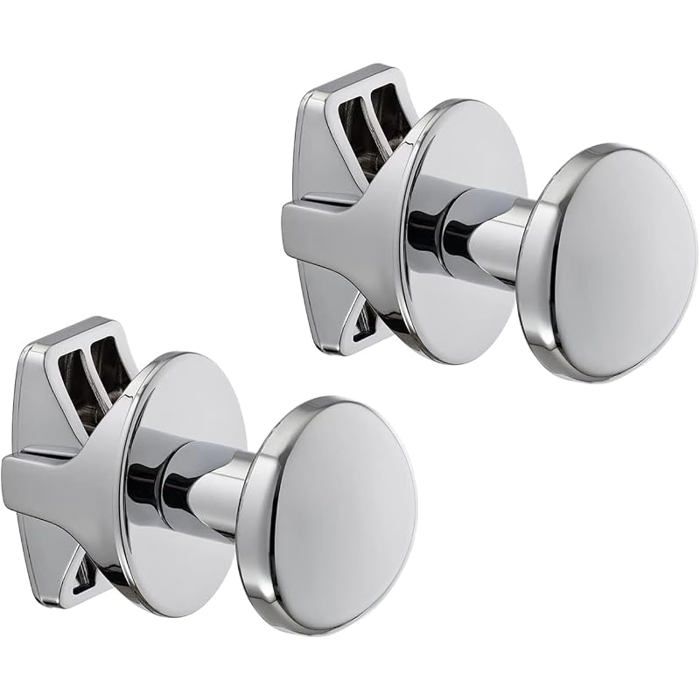 Paire de Porte Serviettes Handy Grip sans Trous pour Tubes Ronds visses au radiateur sèche Serviettes sans perçage Argent ar PATERE