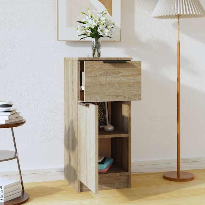 vidaXL Meuble rangement - Buffet Chêne sonoma 30x30x70 cm Bois dingénierie poisd:14.07kg &048