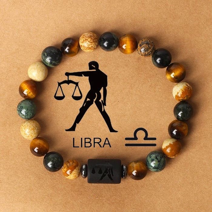 Bracelet Balance en oeil de tigre et pierre à dessin