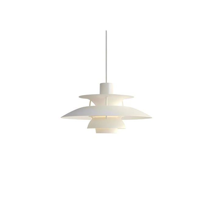 Suspension luminaire - GENERIQUE - Blanc-50cm - 50 cm rond - Aluminium peint - Style industriel