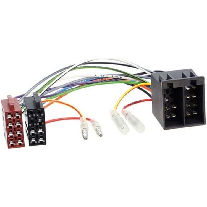 Faisceau autoradio connecteur ISO> ISO avec possibilité inversion  alimentation - Cdiscount Auto