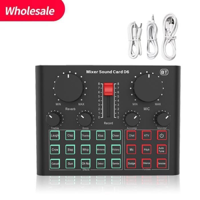 Interface Audio Portable Gosera - Mixeur USB 2 Canaux - Pour Enregistrement Guitare, Voix, Podcast - Compact, Plug & Play