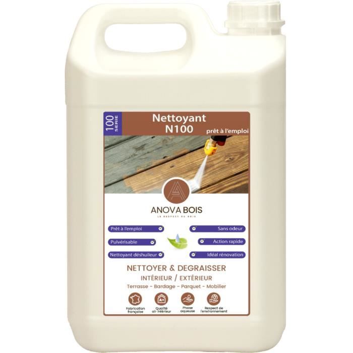 Nettoyant pour Bois N100 – 1L- Nettoyer Terrasse en bois/Meuble en bois