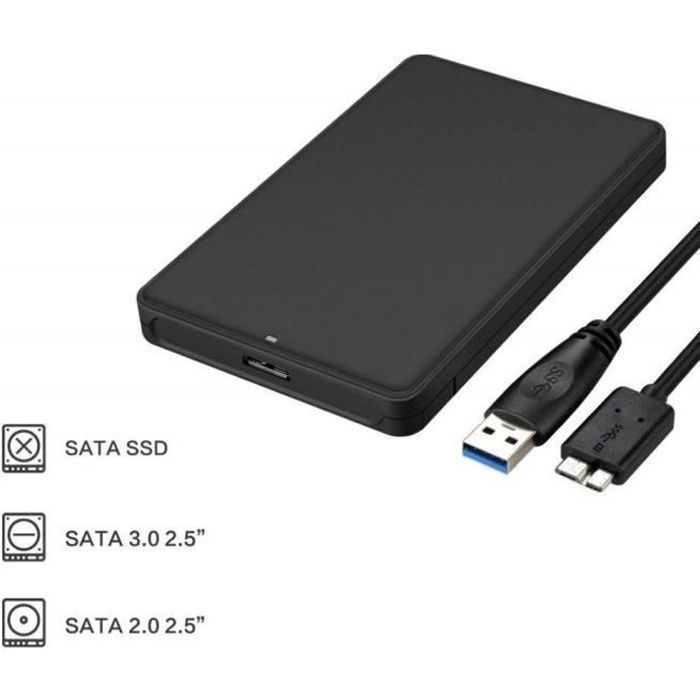 Boîtiers De Disque Dur 2,5 Pouces, Boîtier Ssd Transparent Port Série