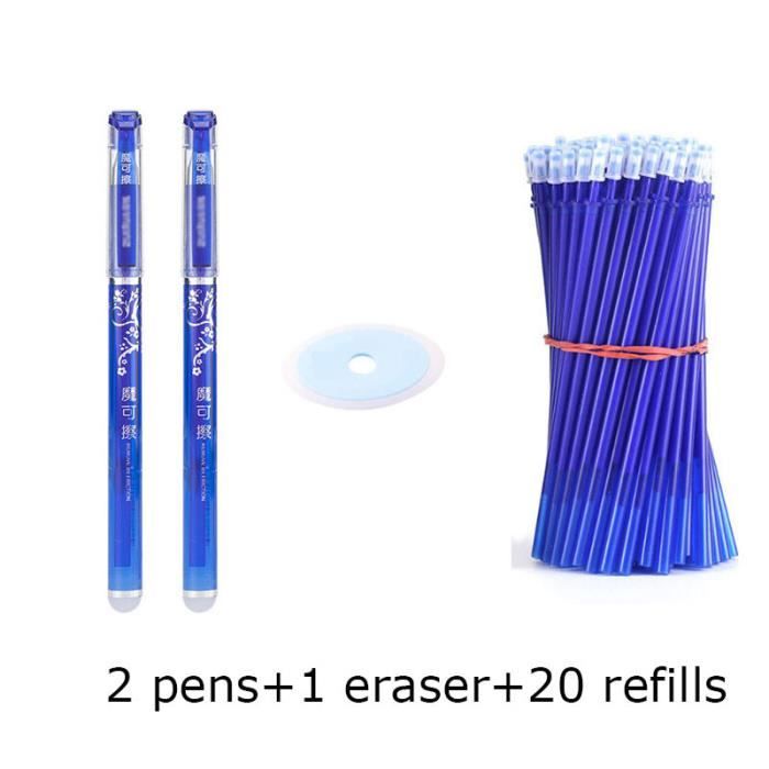 Stylos Gel Effaçables Animaux - Pointe 0,7 Mm, Encre Thermosensible, Avec Gomme Intégrée (Lot Avec Étui)