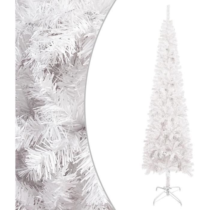 Sapin De Noël Étroit Blanc 180 Cm[u14770] Cdiscount Maison