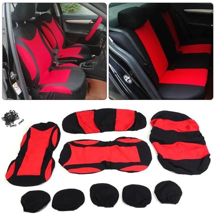 Protections Siège Auto Enfant - Lot De 2, Transparentes Avec Bordure Noire - Anti-Taches Et Anti-Rayures