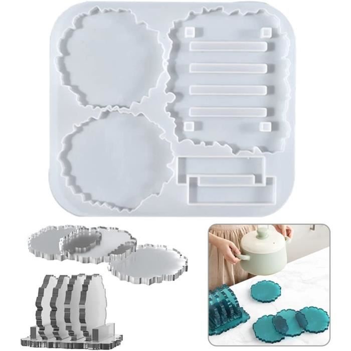 YeahBoom Moule Resine Epoxy Plateau,Moule Plateau En Résine