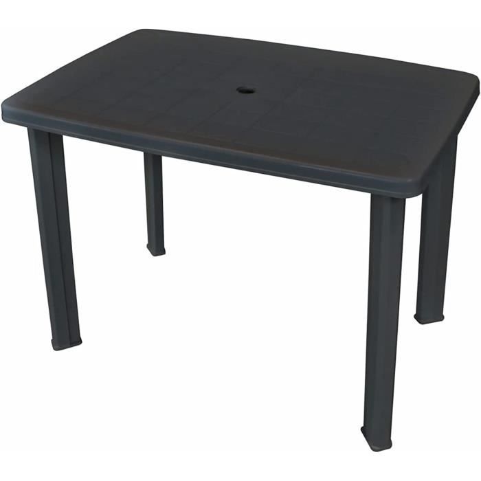 Table De Jardin Extérieur En PEHD - Résistante, Sans Entretien, Design Minimaliste - 38x38x46 Cm - Bleu Océan - 8