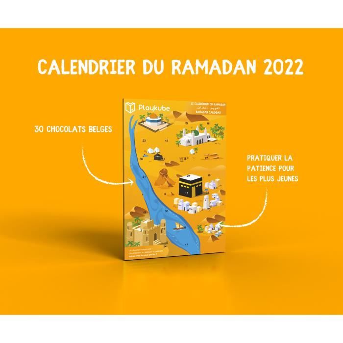 Funmix Calendrier du Ramadan,Feutre Ramadan Eid Mubarak Kareem,2021 pour Les Enfants Cadeaux Eid Décoration Mubarak Calendrier de lAvent Ramadan Party Decoration