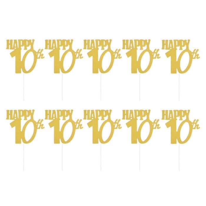10 Pieces Decorations De Gateau Papier A Paillettes Brillant Heureux 10e Lettres Belle Decoration De Figurine Decor De Gateau Cdiscount Maison 10 Pieces Decorations De Gateau Papier A Paillettes Brillant Heureux 10e Lettres Belle Decoration De Figurine Decor De Gateau Cdiscount Maison