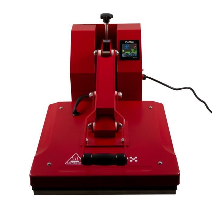 VEVOR Presse à Chaud 5 en 1 Machine Impression Textile Imprimante Rouge  38x38cm