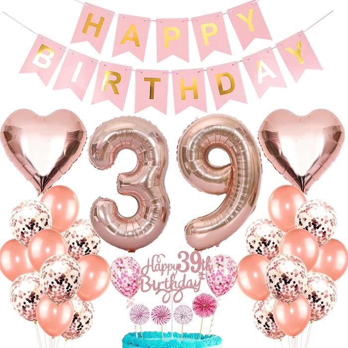 Decoration Anniversaire 17 Ans Fille, Ballon Anniversaire 17 Ans Or