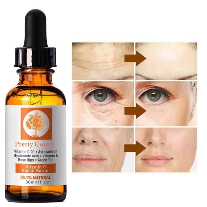 La vitamine C Sérum pour le visage Sérum topique du visage avec la vitamine acide hyaluronique RWwei@5204