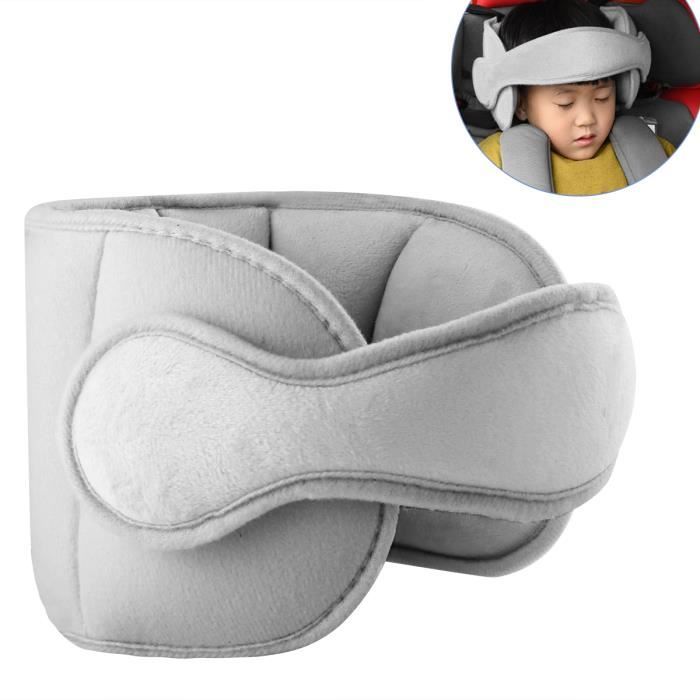 Accessoire Poussette, Bébés Sécurité Sangle Bandeau, Fixation Tête Sommeil Siège Auto Voiture, Bandeau bébé (gris pur)