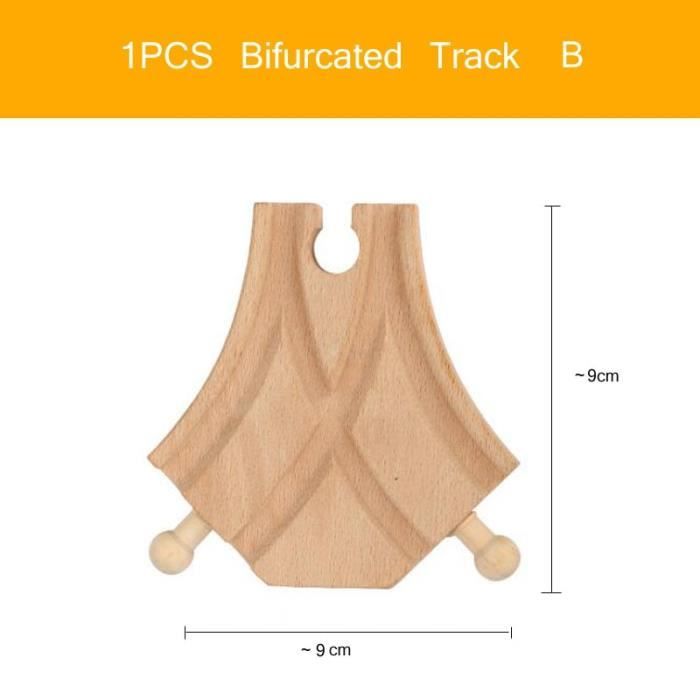 Ensemble de rails de Train en bois de hêtre pour enfants - Track C-3