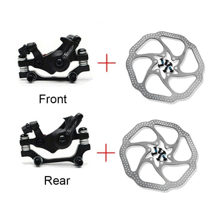 Frein vélo,Kit de freins à disque mécanique pour vtt,avec clip, dimension  160 180 mm - Type Front Rear HS1 160MM -B - Cdiscount Sport