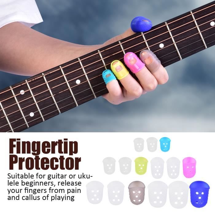 Protecteur de doigt, médiator de guitare, débutants antidérapants  antidérapants pour guitare