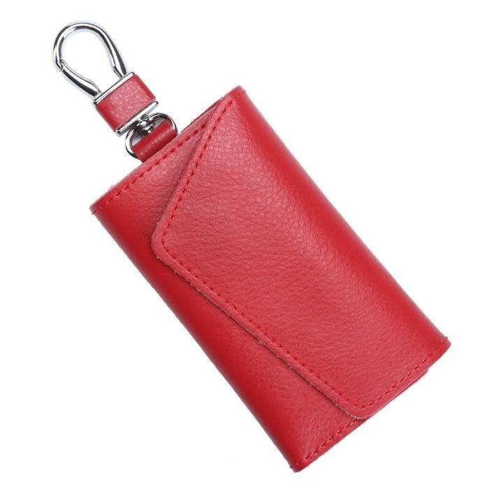 2 Porte-clés En Cuir Véritable Avec Anneau Métallique - Pour Voiture, Maison, Cadeau Homme/femme