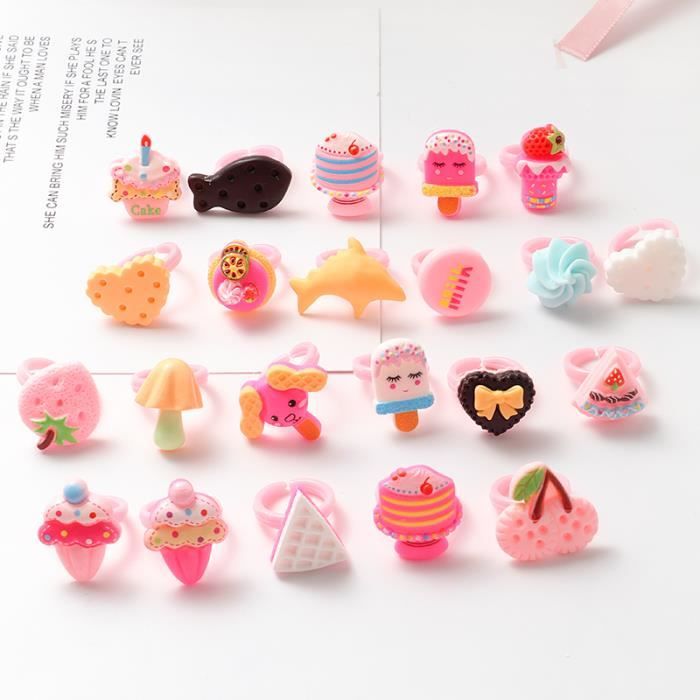 3 bagues à changement de couleur, bagues de dessin animé mignons, bagues pour enfants, bagues au design créatif, cadeaux pour enfants