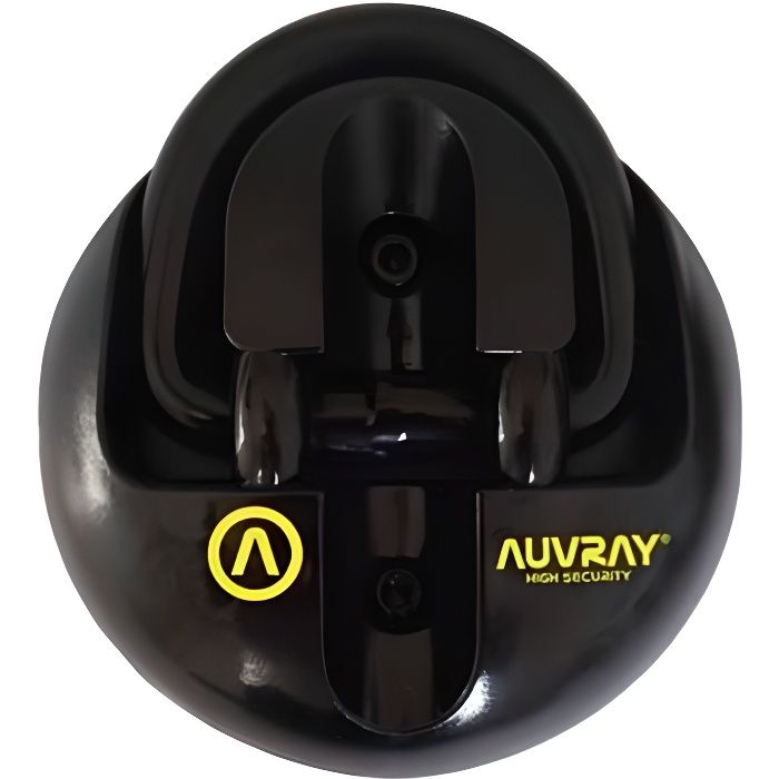 Antivol pour vélo - AUVRAY - Ancrage Point Fixe Sécurité 65x42mm ø14mm - Noir - Vélo loisir - Mixte