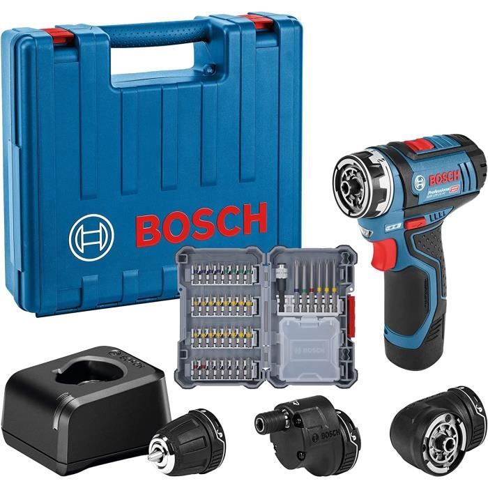 Perceuse-Visseuse à Percation Bosch GSB 12V-15 Sans Fil - Compacte Et Puissante - 30 Nm