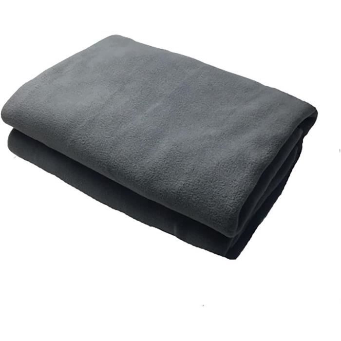 Couverture Chauffante 12V Pour Voiture - 25W - 5 Niveaux De Chaleur + Arrêt Auto - 100x70 Cm - Gris