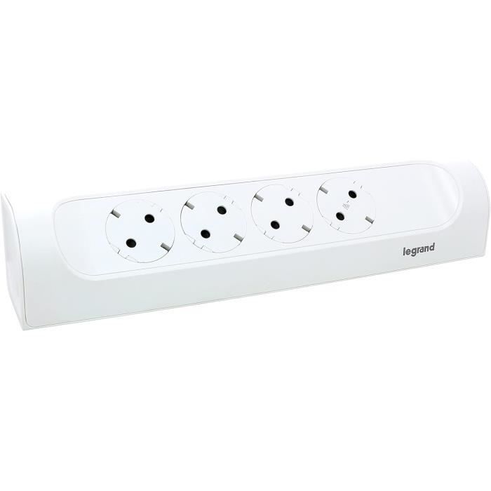 DIGITUS Prise Keystone 1 Port Coudée 45° - Boîtier Sortie Oblique Avec Capuchon Anti-Poussière Blanc