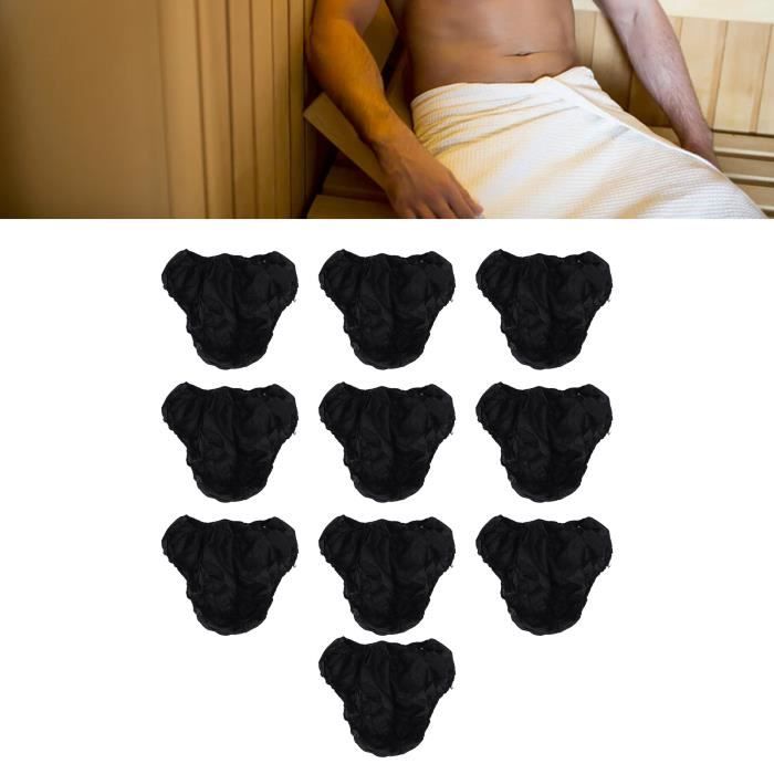 Lot De 10 Slips Jetables Coton Hommes L-4XL - Sous-Vêtements Voyages Fitness Hôpital Spa 45-95KG