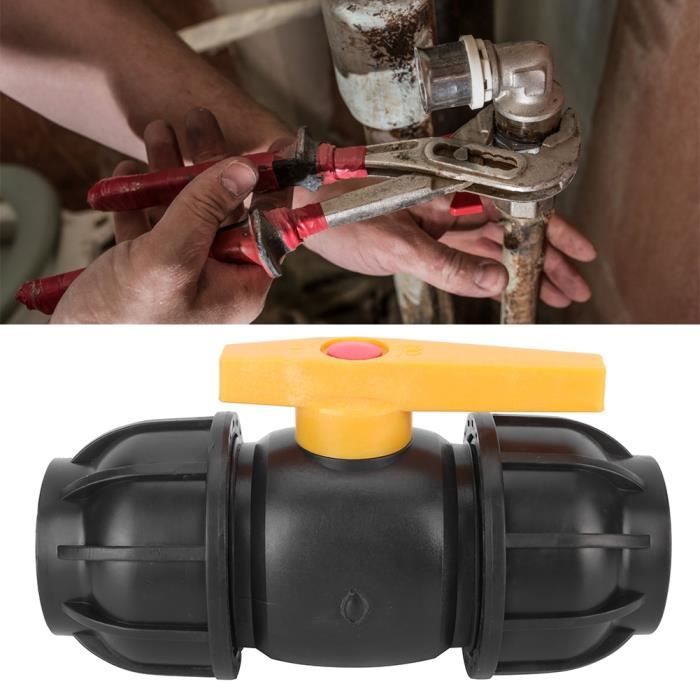 Vanne à Boisseau Sphérique Laiton - Raccord Compression 28 Mm - Pour Tube Cuivre