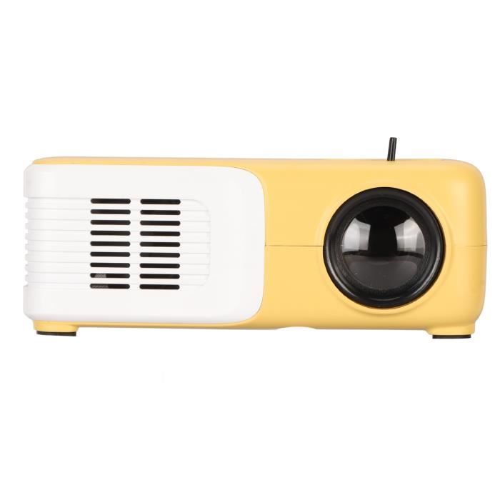 J9 1920x1080P 15 ANSI Portable Home Theater Mini LED HD Digital Projector, Basic Version, AU Plug(Yellow White)