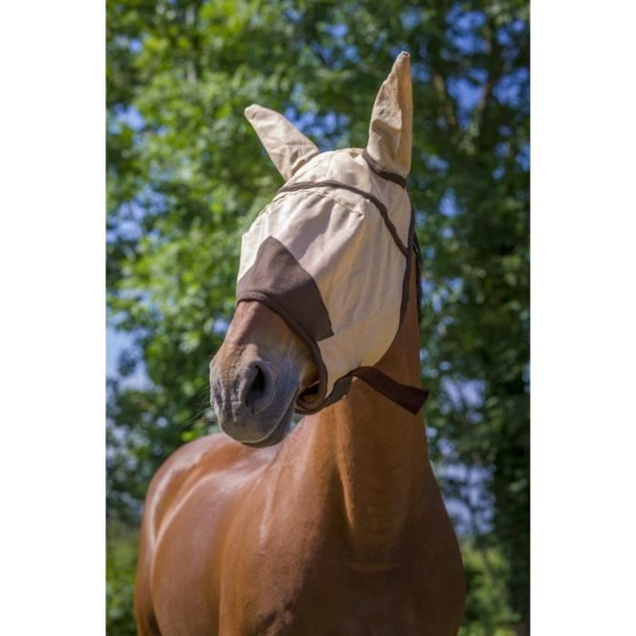Détachable Cheval Masque À Mouches Visage Tête Oreille Couverture Équitation Racing Équestre Fly Bonnet Rencontré Anti-Moustique Masque