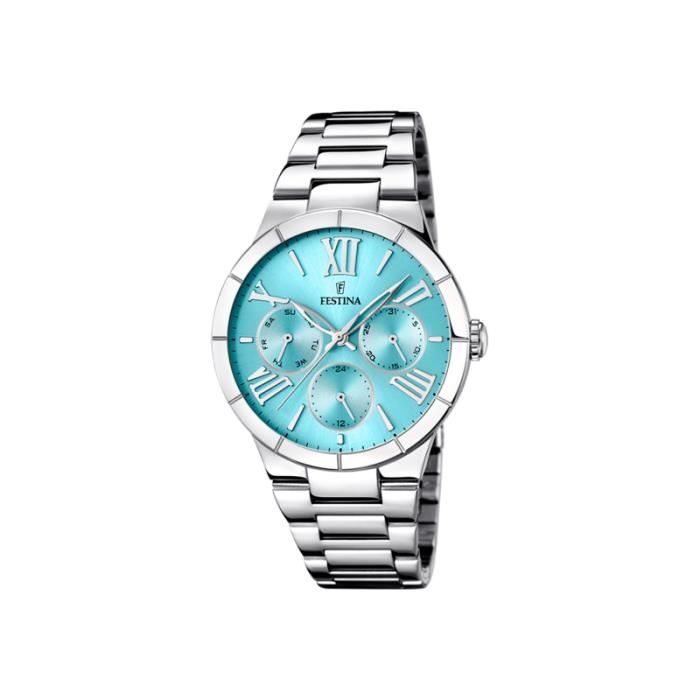 Montre - FESTINA - F16716/4 - Acier - Nacré bleu - Étanche 5 Atm