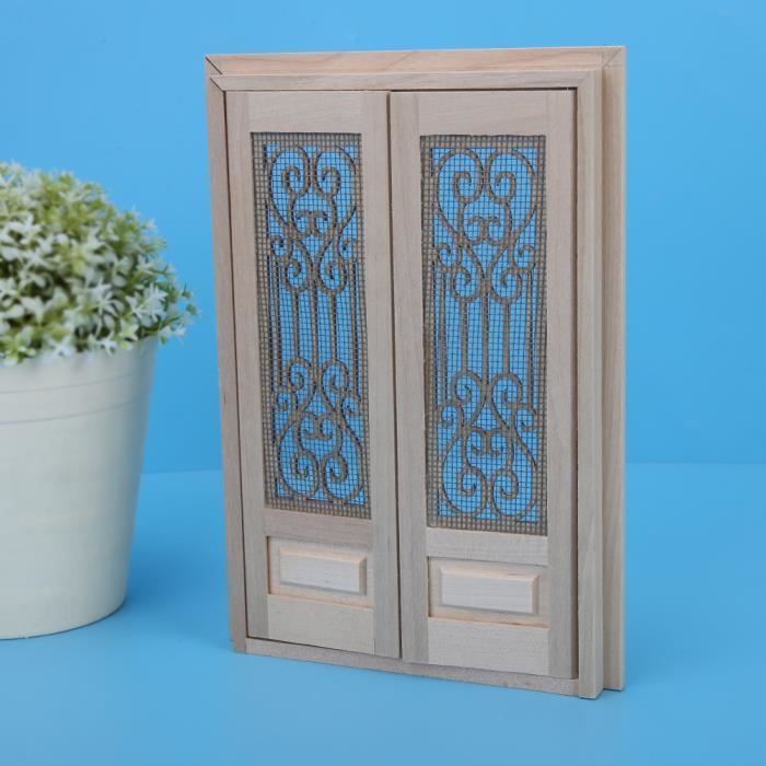 Porte Miniature 1/12 En Bois – Accessoire Déco Pour Maison De Poupée – Odoria